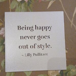 Lilly Pulitzer Pearlescent White Inspirational Wall Plaque